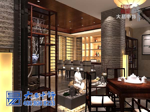 北京私人新中式茶會所裝修設計 富有層次的立體化會友空間
