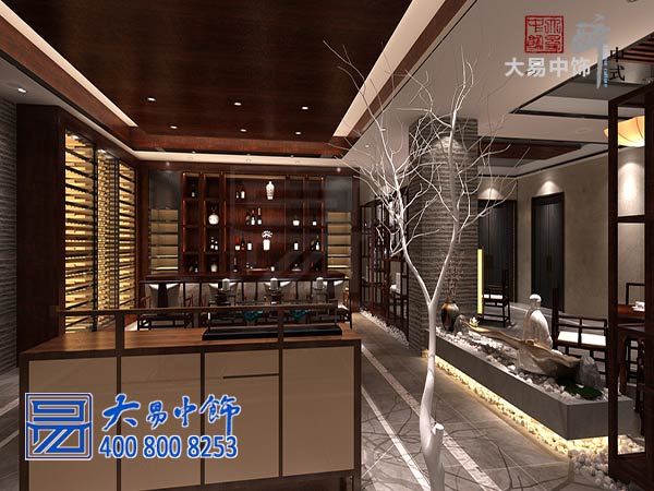 北京私人新中式茶會所裝修設計 富有層次的立體化會友空間