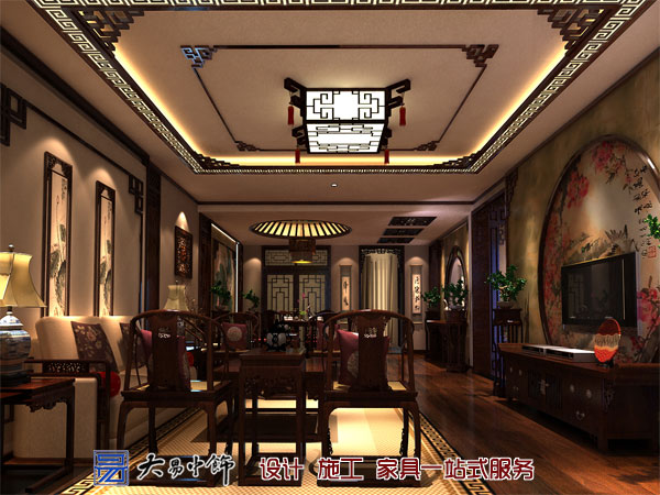 遼寧盤錦220平米別墅設計，感受中式別墅裝修的氣息